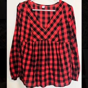 Old Navy Checkered Blouse